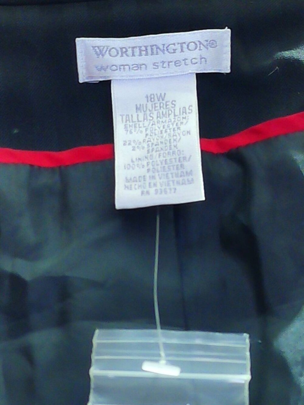 Worthington Woman Stretch Jacket size 18W Black - Picture 3 of 3
